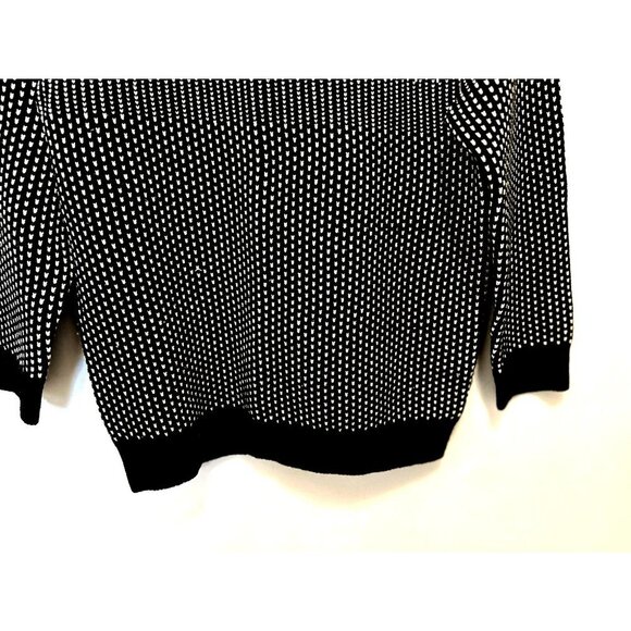 J.CREW Fair Island Sweater Knitted Wool Navy Blue White Crewneck Size Med - Picture 5 of 10